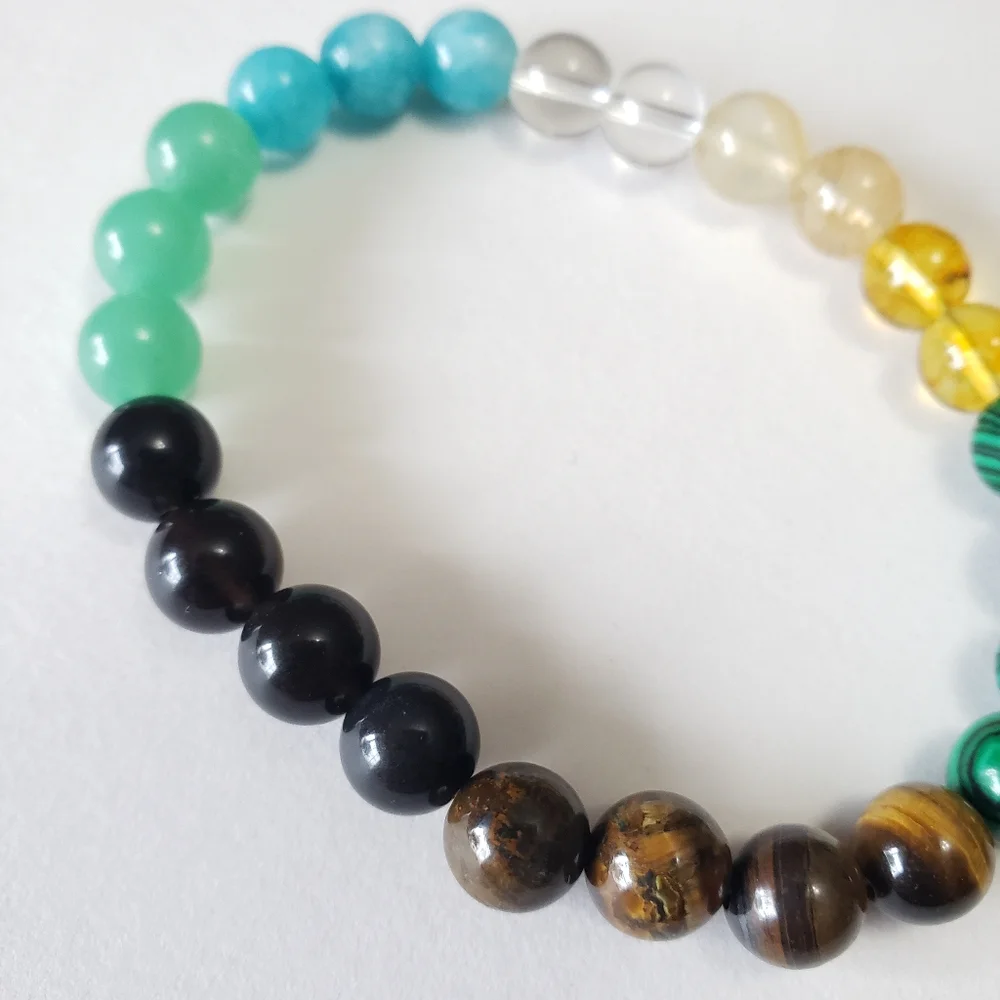 Natural Stone stratchy Bracelet, Attract Good Luck Money Health - Picture 4 of 8